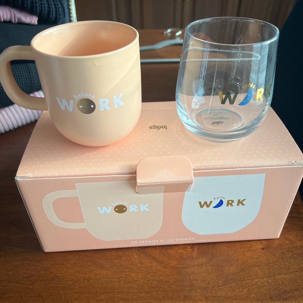 NWT Mug and Wine Glass set